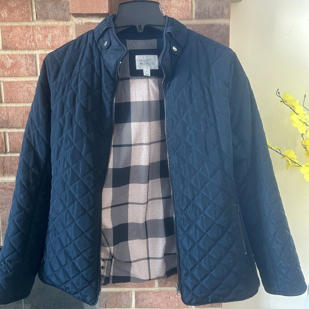 Market & Spruce Woman's Coat, Blue, Medium Size